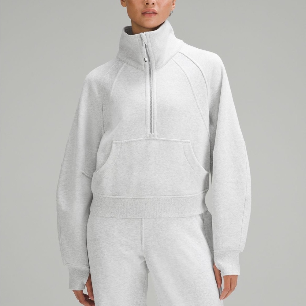 Scuba oversized funnel neck half zip grey XS/S lululemon